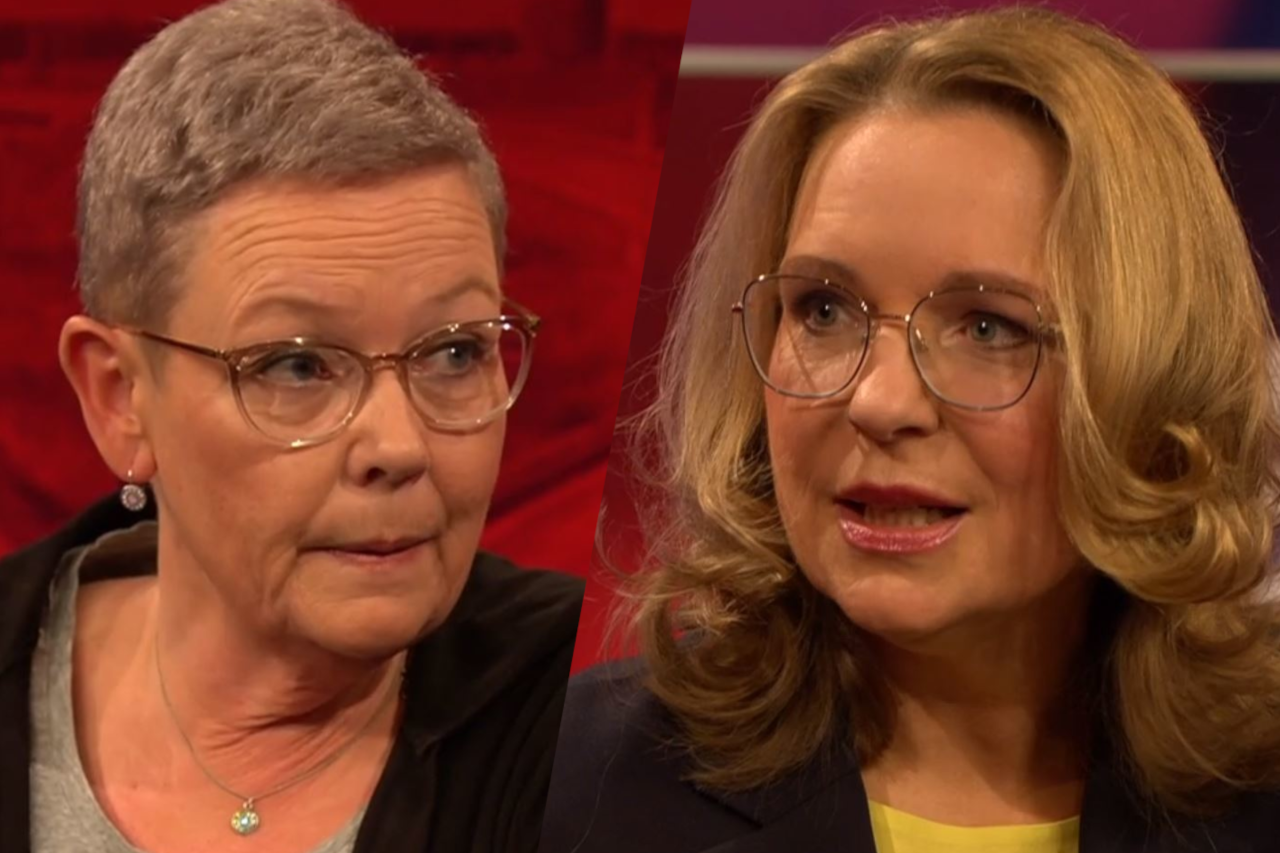 Duell bei Hart aber fair: Reinigungsfachkraft Susanne Holtkotte (links) und Professorin Claudia Kemfert.