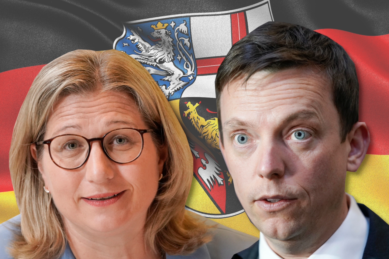 Umfrage-Beben im Saarland kurz vor dem Wahlsonntag: SPD-Spitzenkandidatin Anke Rehlinger und CDU-Ministerpräsident Tobias Hans.