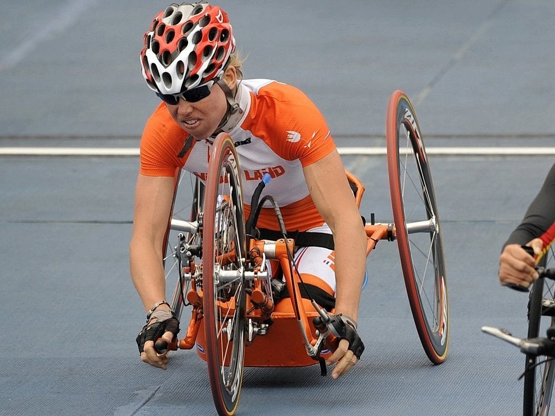 Ehemals erfolgreiche Handbikerin: Monique van der Vorst.