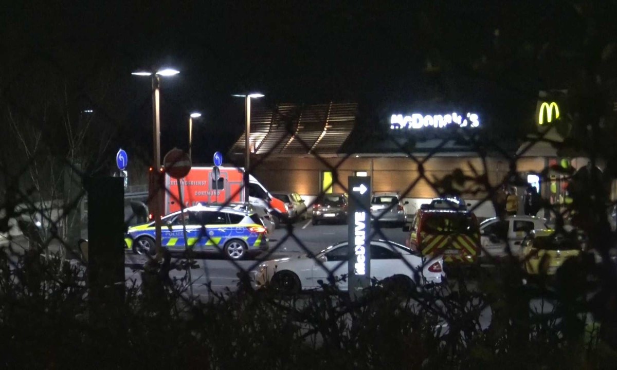 Überfall auf einen McDonald's in Dortmund.