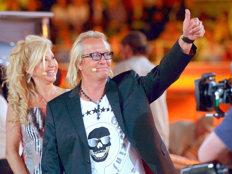 Carmen und Robert Geiss zu Gast bei Wetten, dass..? auf Mallorca.