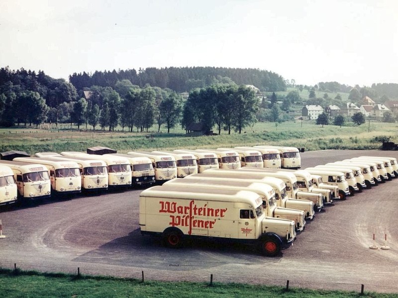 Der Fuhrpark in den 1950er Jahren.