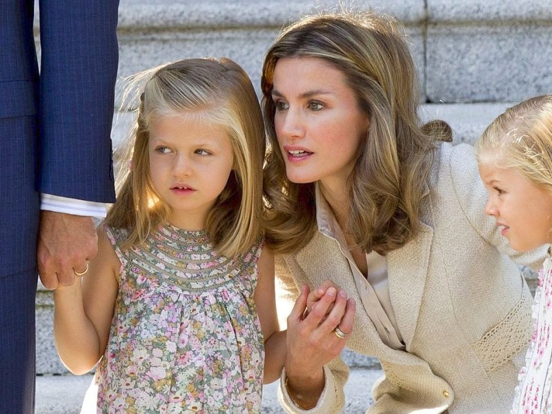 Letizia mit Töchterchen, Prinzessin Leonor.