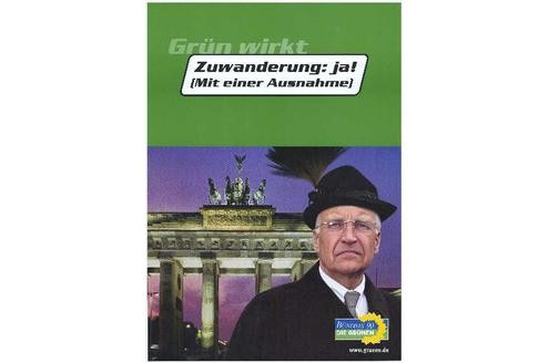 Grün wirkt. Zuwanderung: ja! (Mit einer Ausnahme) [2002] (c) Archiv Grünes Gedächtnis