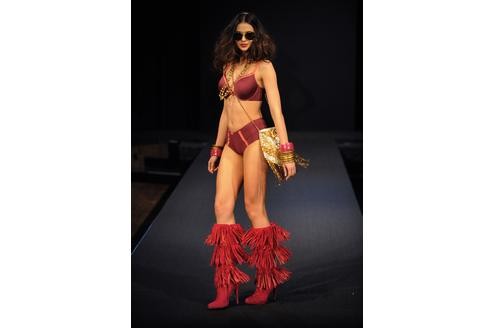 Die Herbst-/Winterkollektion auf dem Laufsteg der Lingerie-Fashion-Show in New York.