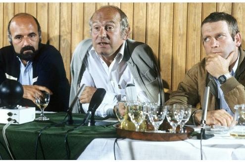 Dieter Kronzucker und sein Schwager bei einer Pressekonferenz nach der Freilassung. Einer der mutmaßlichen Entführer, der Italiener Giovanni Farina, wurde in Bogota verhaftet.