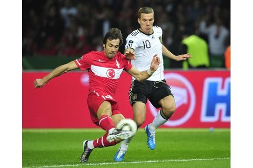 EM-Qualifikationsspiel Deutschland gegen Türkei, Endstand 3:0 (1:0).