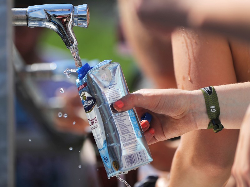 Auf dem Festivalgelände gab es auch mehrere Wasserstellen.