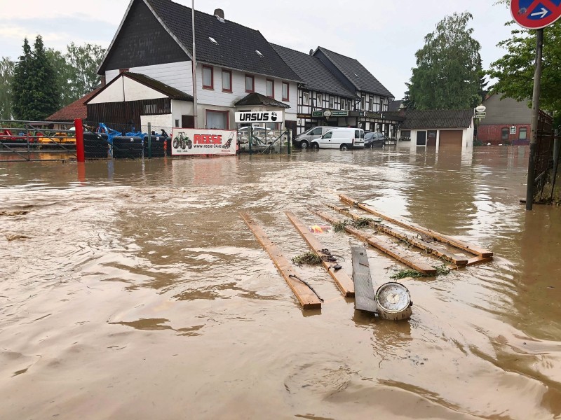 Am Dienstag hatte ein schweres Gewitter stundenlang über der Stadt gewütet.