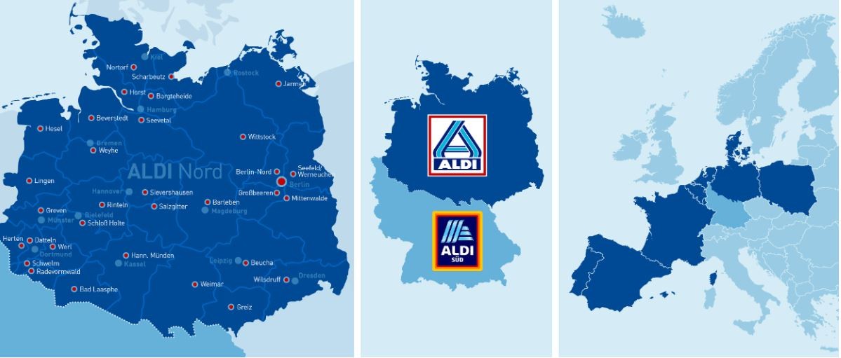 Der Aldi-Äquator verläuft quer durch die Republik.