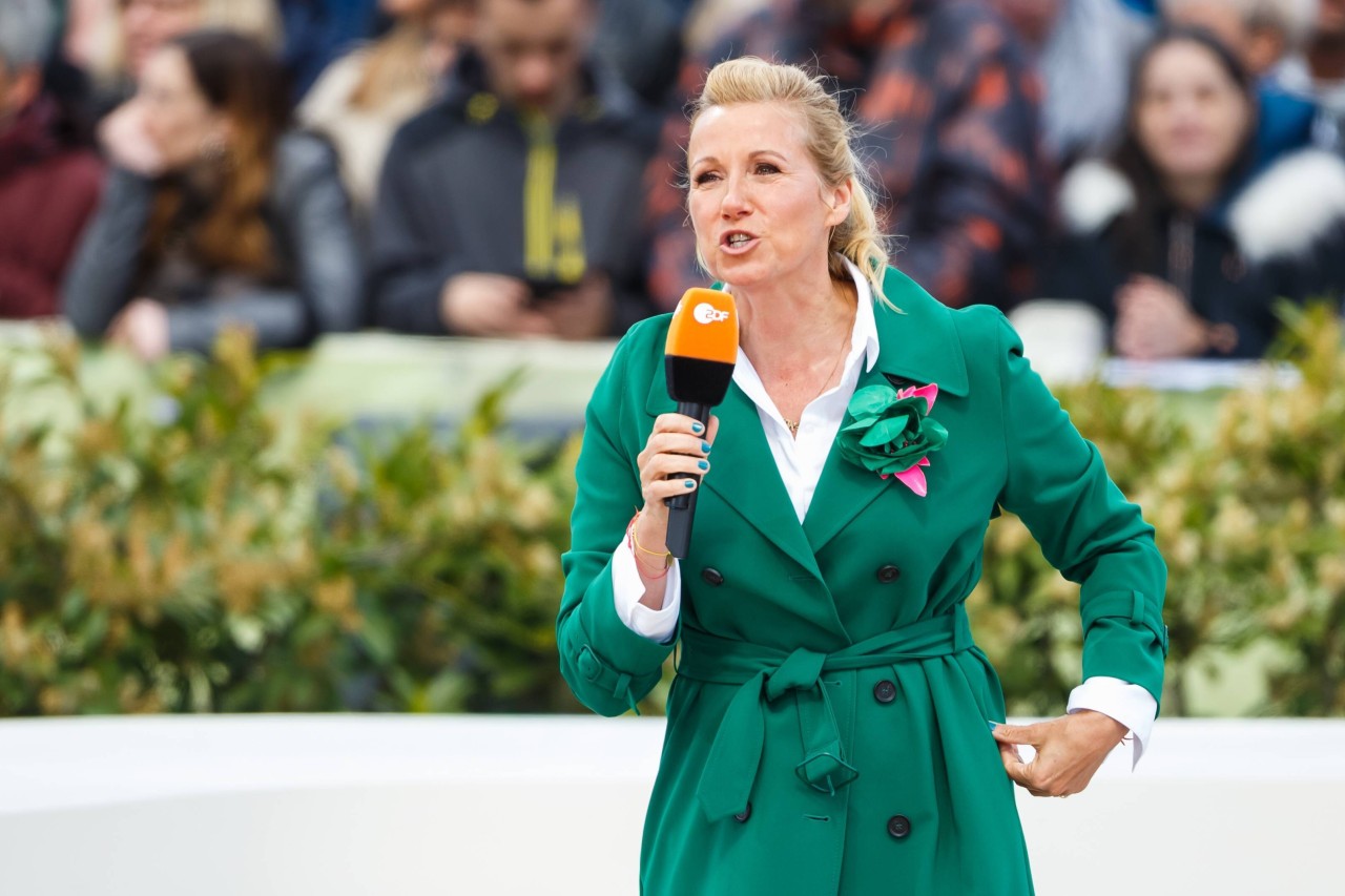 „Fernsehgarten“ (ZDF): Moderatorin Andrea Kiewel war von einem Gast ziemlich beeindruckt.
