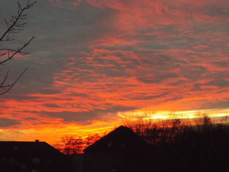 Diesen wunderschönen Himmel gab es in Dülmen im Münsterland zu sehen.