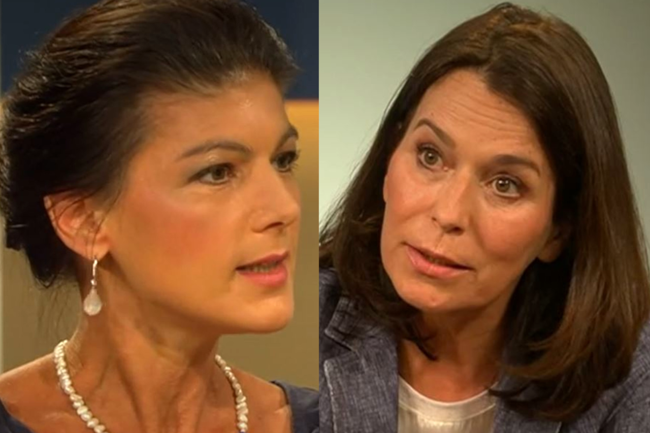 Linkspartei-Politikerin Sahra Wagenknecht zu Gast bei Anne Will (ARD).