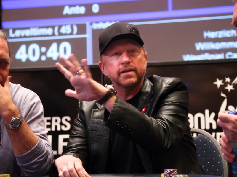 Boris Becker tritt seit einigen Jahren immer wieder bei Poker-Turnieren an. Gewonnen hat er noch keins.