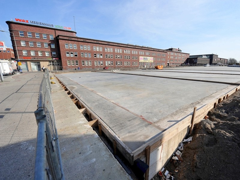 Blick von der Mercatorstraße auf die Platte im April 2011.