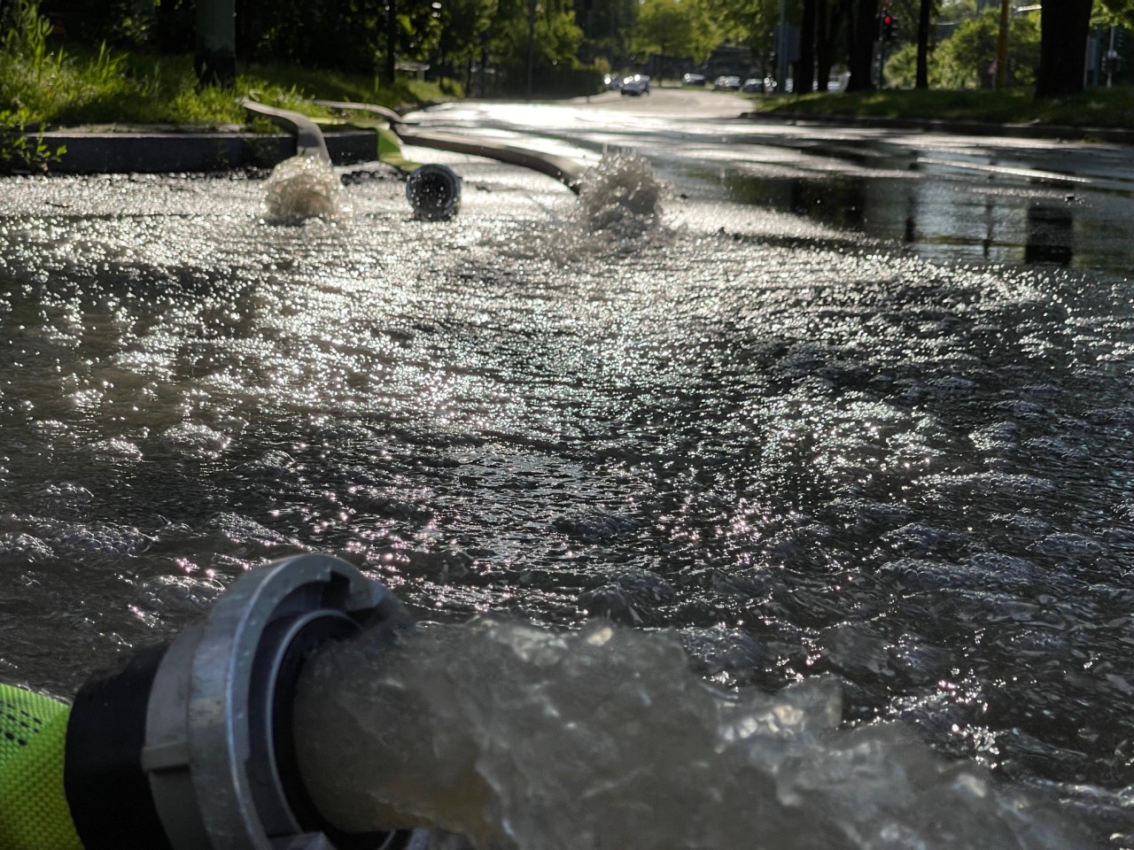 Essen: Ein Wasserrohrbruch sorgte für großes Chaos auf der Gerlingstraße.