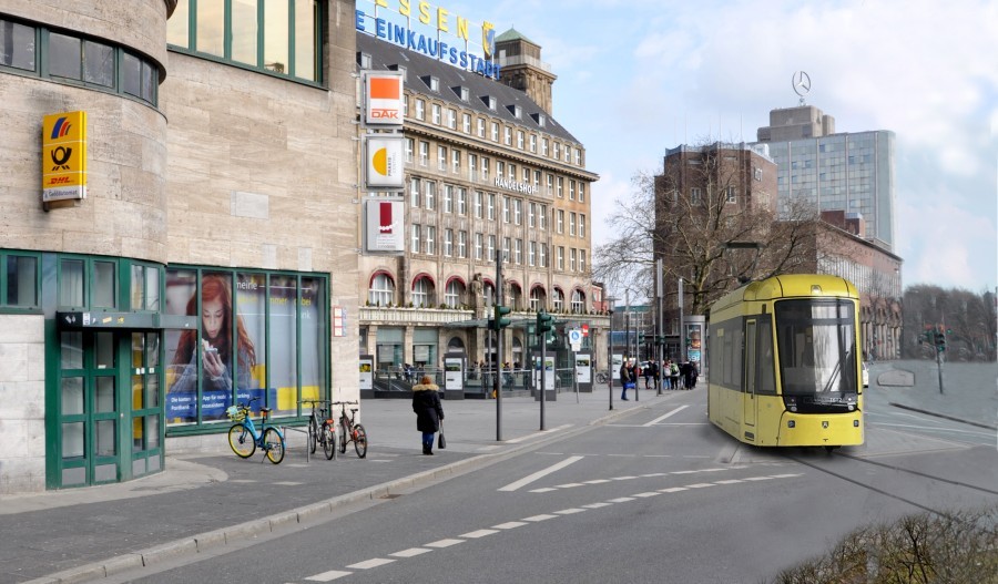 So kann es dann aussehen, wenn die neue Citybahn dort fährt.