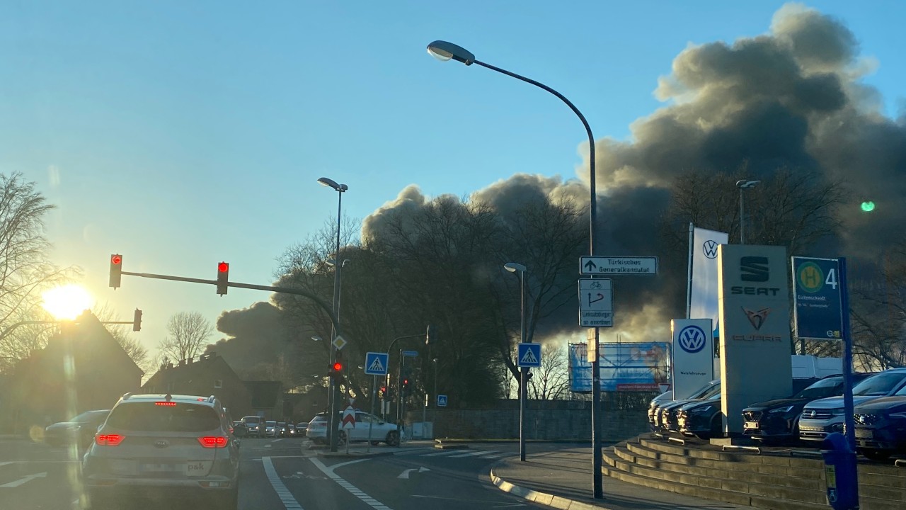 Feuer in Essen am Dienstagabend.