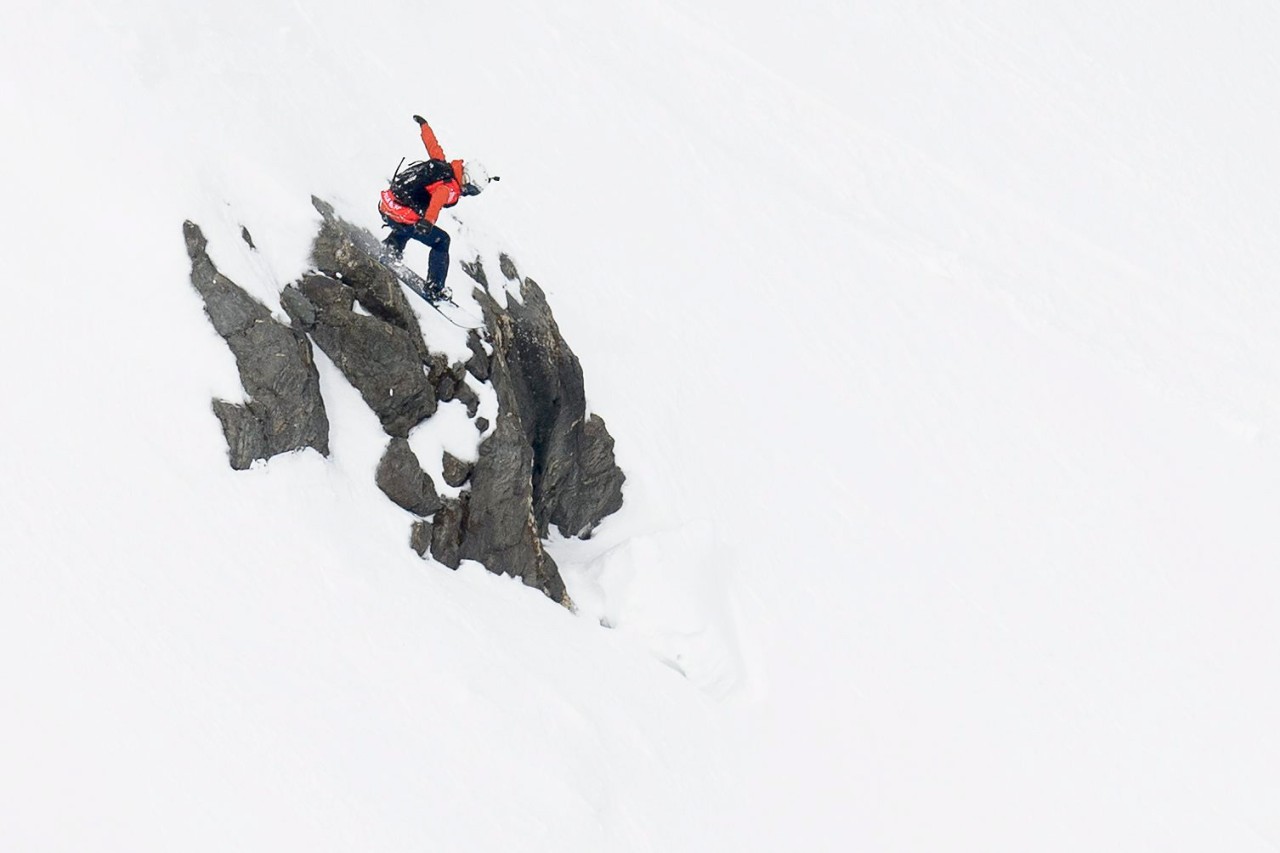 Estelle Balet am 2. April 2016 beim "Xtreme Verbier", einem der härtesten Freeride-Wettbewerbe der Welt.