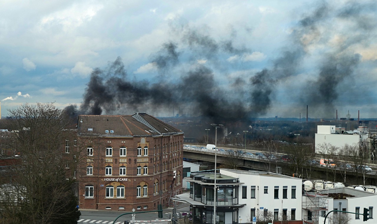 Über Essen verdüsterte sich der Himmel plötzlich.