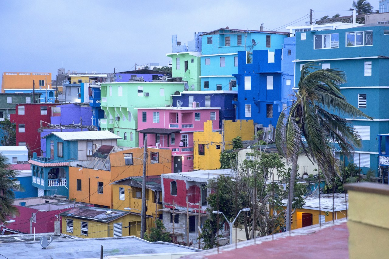 Das Viertel La Perla in San Juan, der Hauptstadt von Puerto Rico, am Dienstagabend (Ortszeit). 