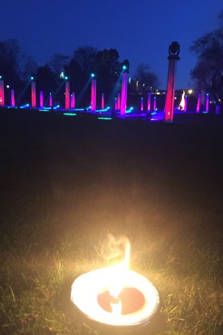 So schön beleuchtet war der Grugapark....