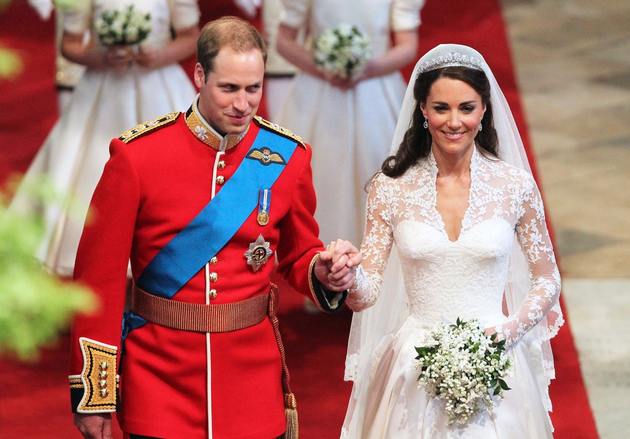 Kate Middleton und Prinz William bei ihrer Hochzeit am 29. April 2011.