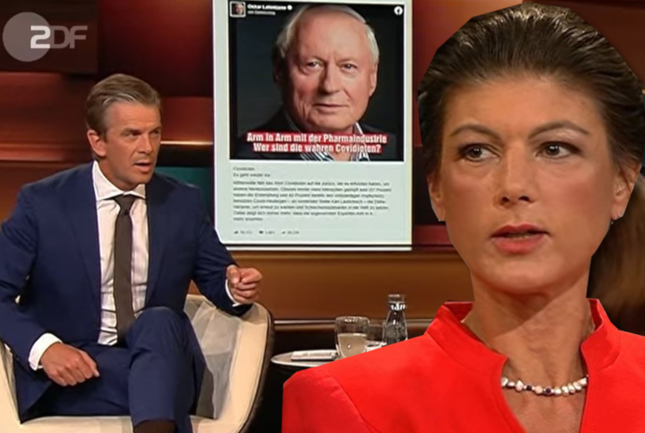 Sahra Wagenknecht zu Gast bei Markus Lanz. Es ging auch um ihren Ehemann Oskar Lafontaine. 