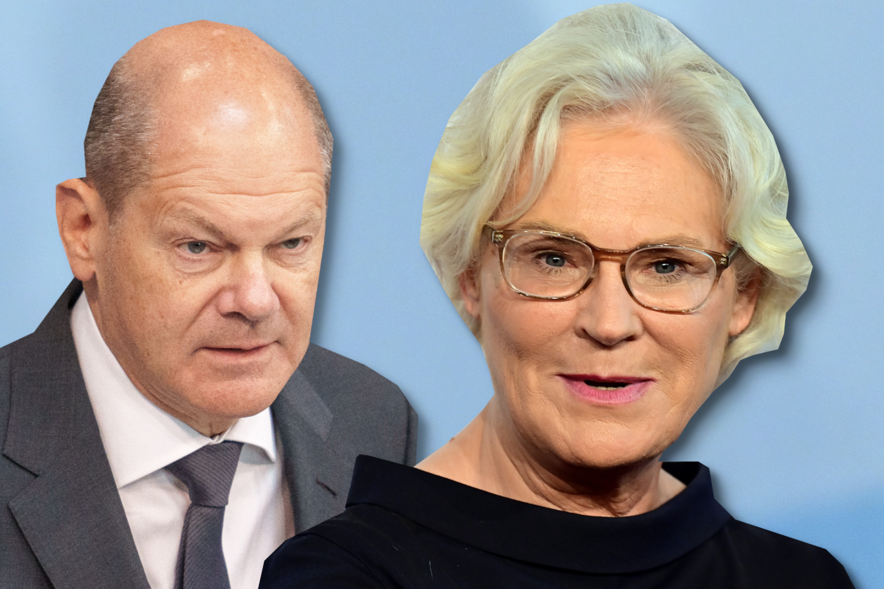 Kanzler Olaf Scholzz und Verteidigungsministerin Christine Lambrecht. 