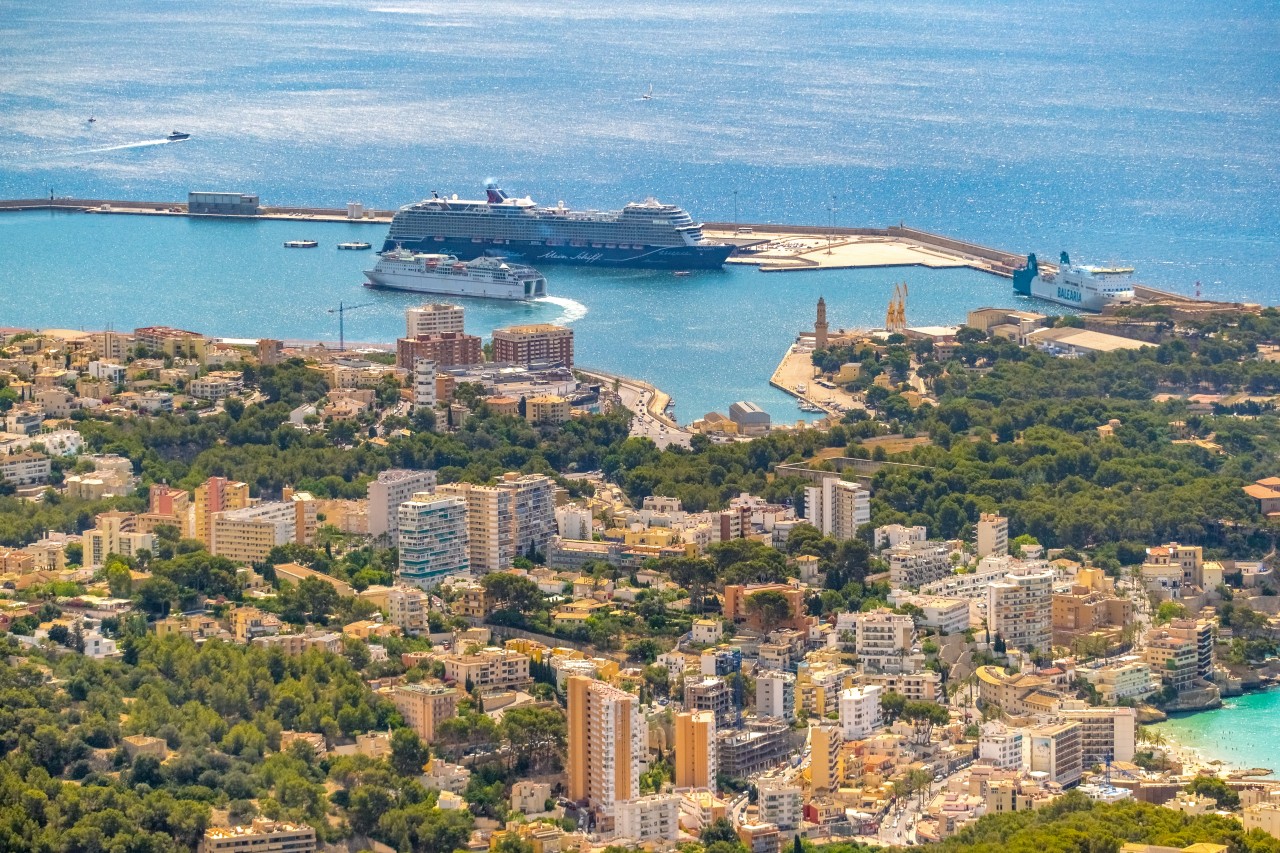 Am Hafen von Mallorca gibt es immer wieder Kreuzfahrtschiffe. (Archivbild)