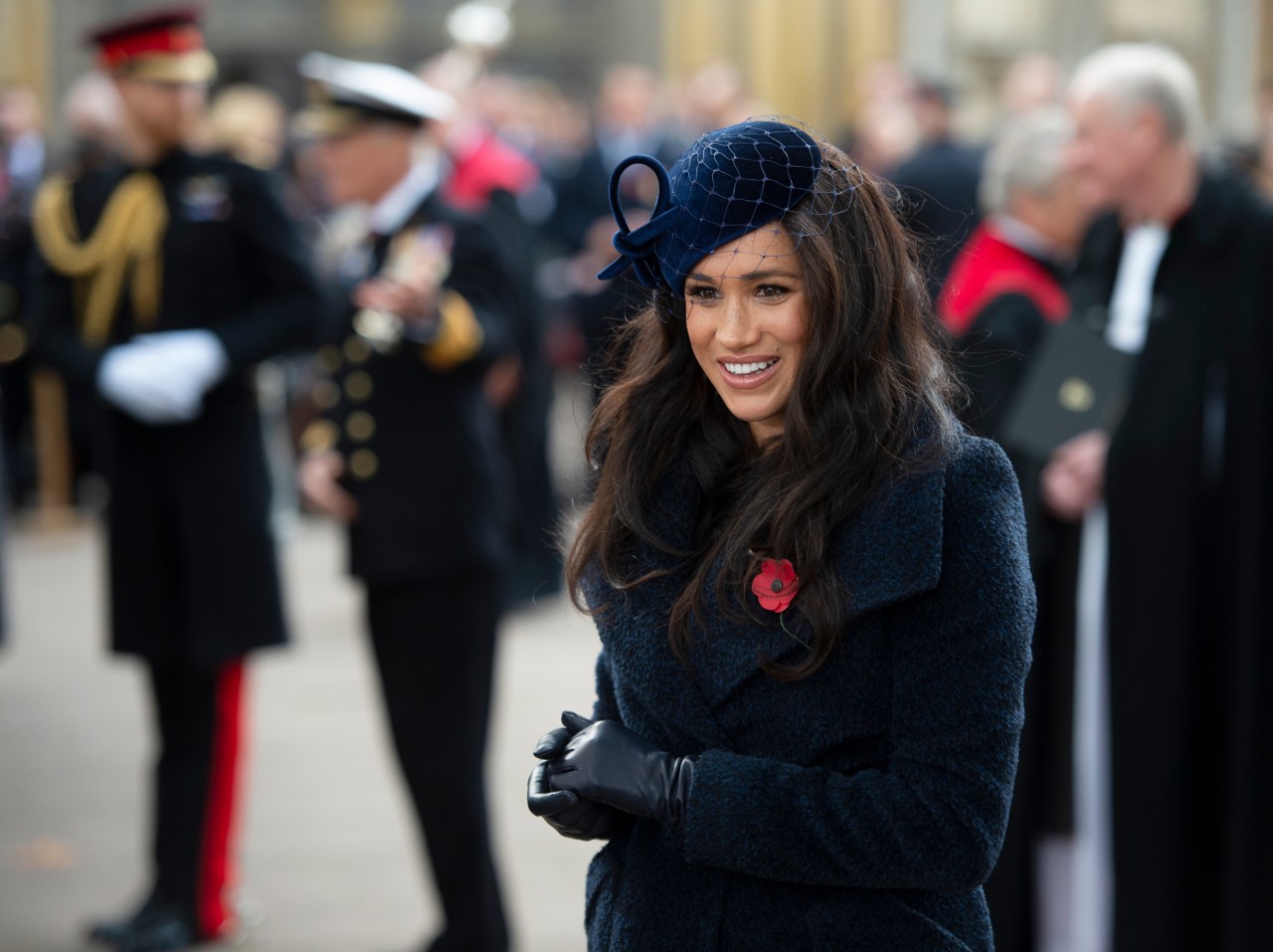 Meghan Markle und Prinz Harry am Donnerstag auf einer Veranstaltung bei der Westminster Abbey in London.