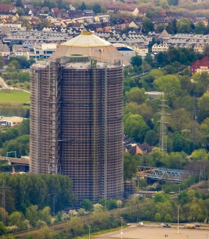 Oberhausen: Es gibt erste Blicke auf das neue Gasometer. (Symbolbild)