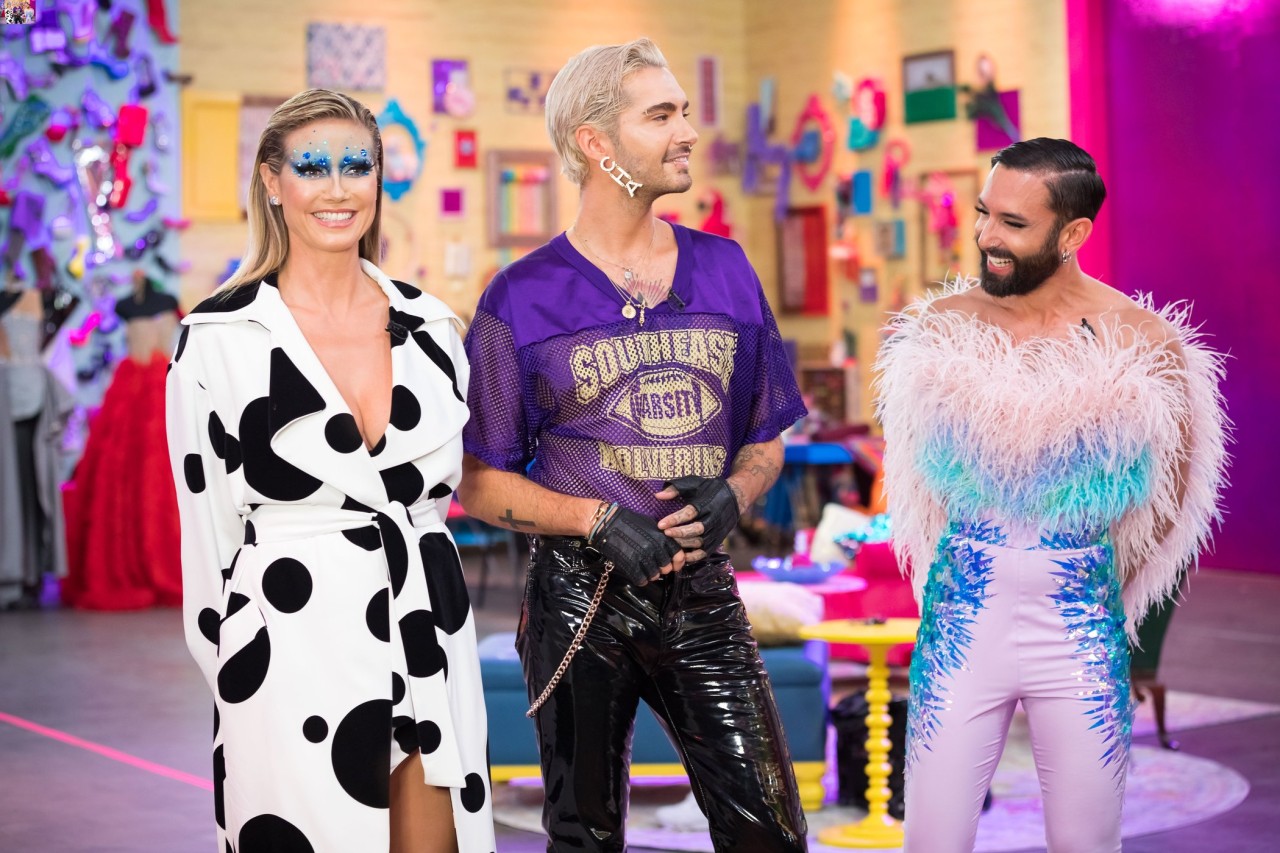 Die Jury von „Queen of Drags“: Heidi Klum, Bill Kaulitz und Conchita Wurst.