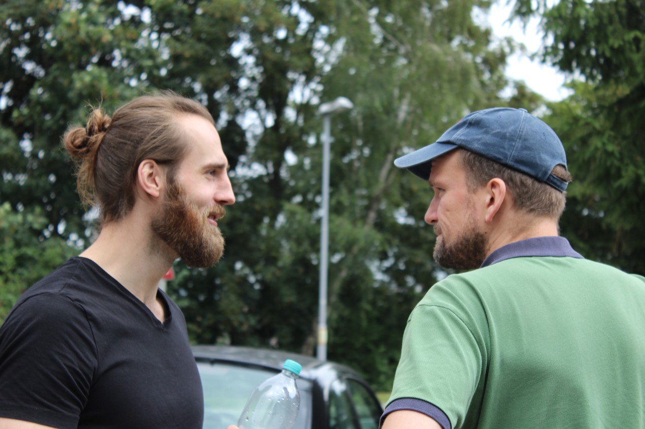 Hauptdarsteller Michael Mölders und Produzent Alexander Waldhelm.