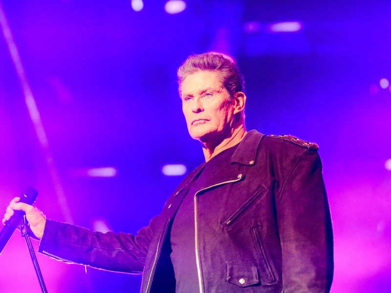 Aktuell tourt er nach längerer Auszeit wieder durch Deutschland: Hasselhoff auf der Bühne des Friedrichstadt-Palasts in Berlin im April 2018. 