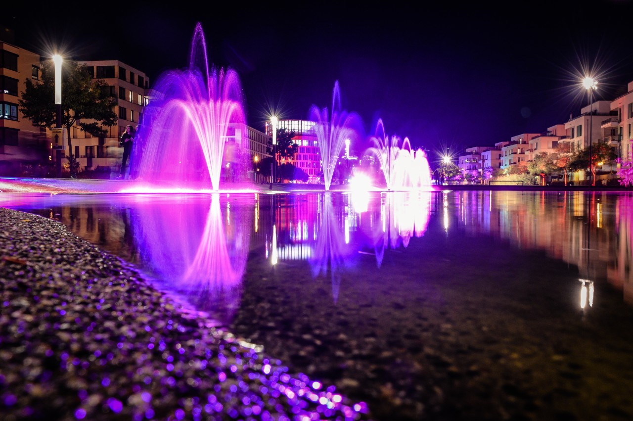 Beim Essen Light Festival leuchtet die ganze Stadt lichterloh. 