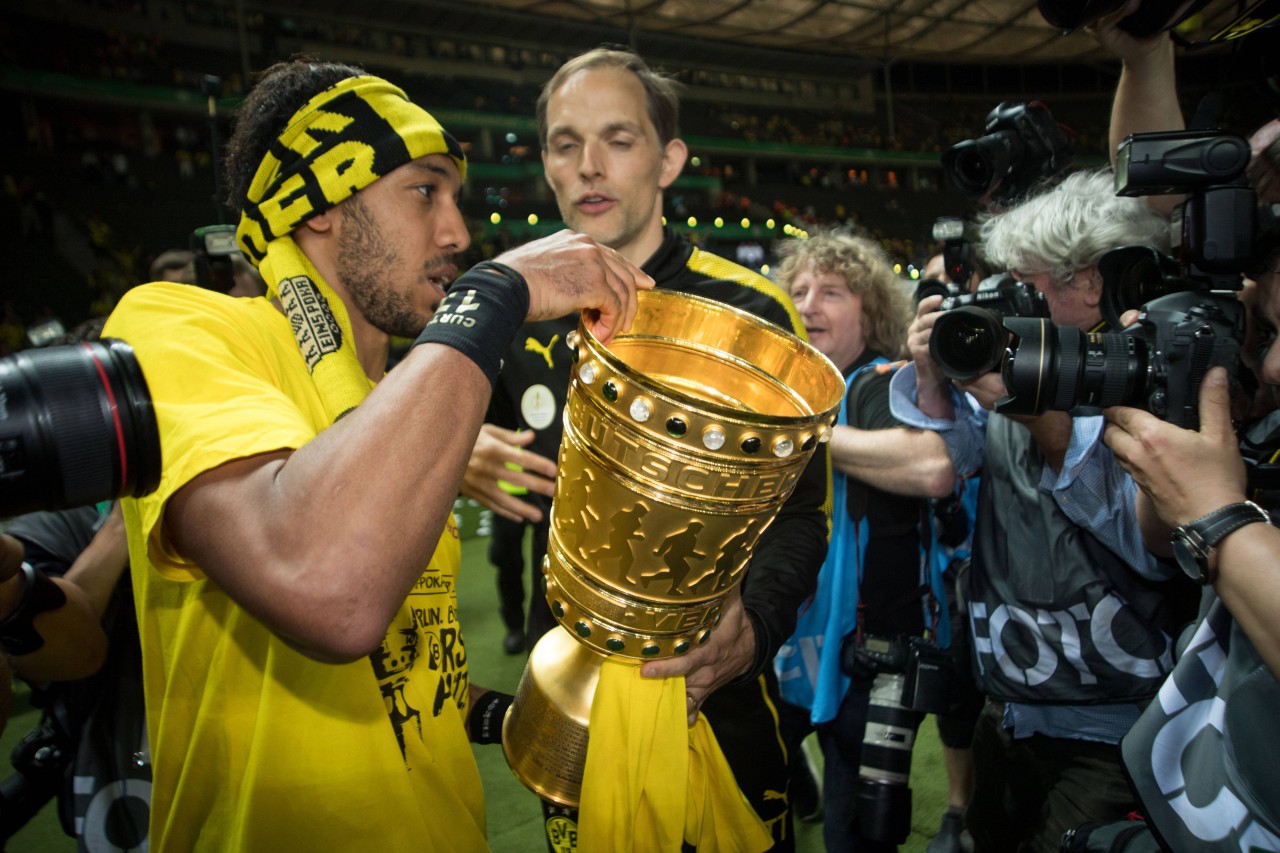 Thomas Tuchel und Pierre-Emerick Aubameyang gewann in Dortmund den DFB-Pokal.