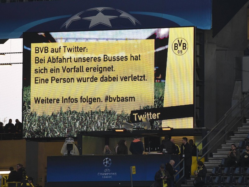 So wurden die Fans im Stadion informiert.