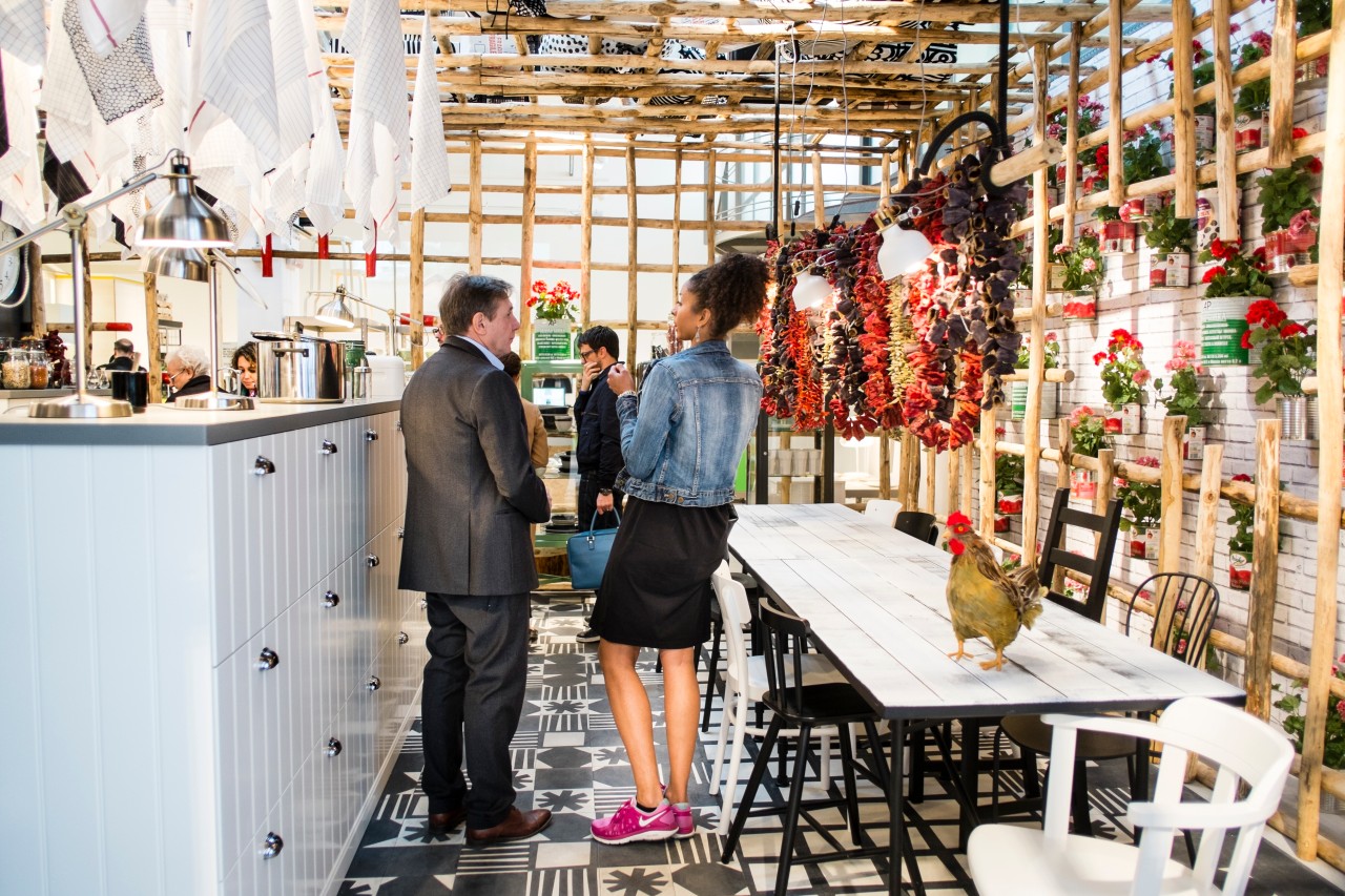 Pop-up-Store in Mailand, Italien.