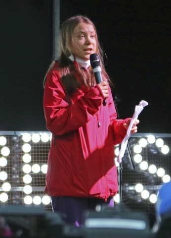 Greta Thunberg bei den Demonstrationen in Glasgow.