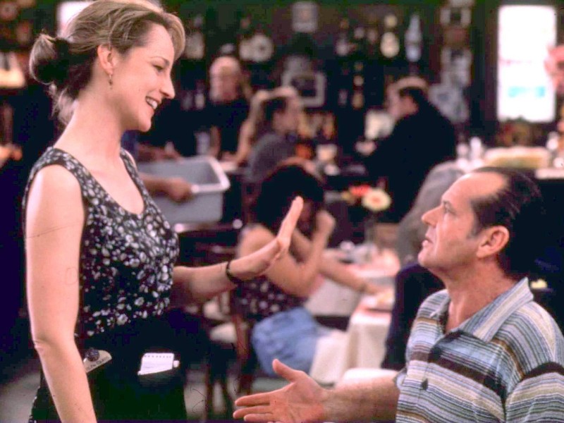 In „Besser geht’s nicht“, seinem dritten Oscar-Erfolg, ist er ein knurriger Großstadt-Sonderling. Hier zu sehen mit Schauspielkollegin Helen Hunt.