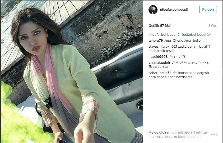 Viele Fotos, die Niloufar Behboudi auf ihrem Instagram-Account veröffentlicht, zeigen sie ohne Schleier.