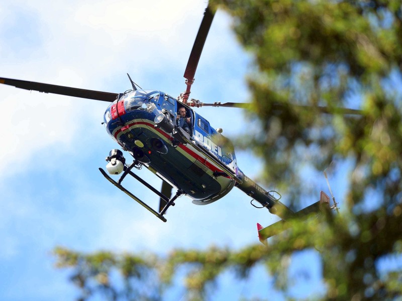 Eindrücke von dem Einsatz kurz nach dem Fund. Ein Polizist dokumentierte aus dem Hubschrauber den Fundort. 