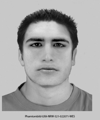 Phantombild des mutmaßlichen Vergewaltigers einer Frau aus Düsseldorf.