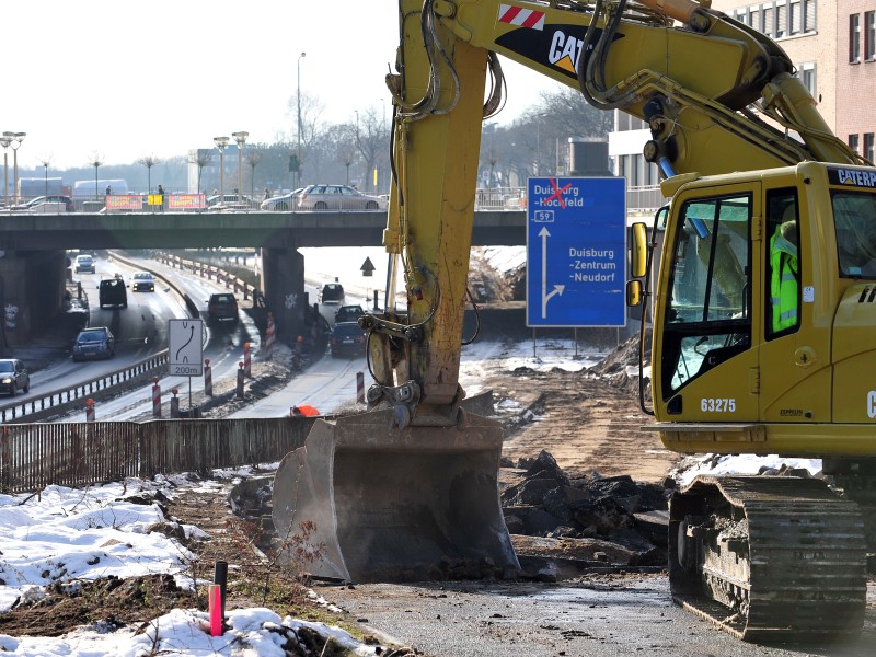 Die Baustelle im Januar 2009 und ...