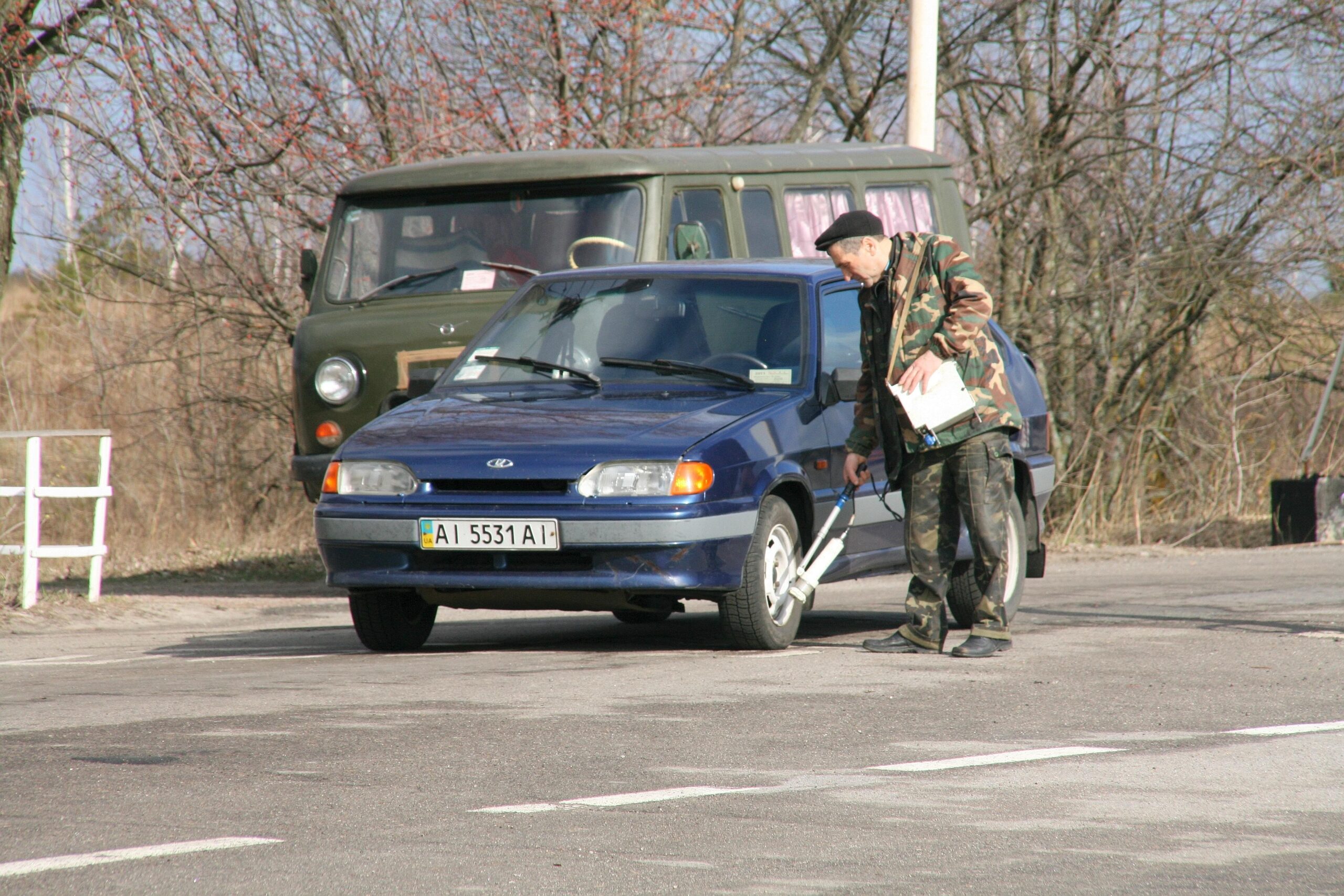 An der Einfahrt in die Zone.