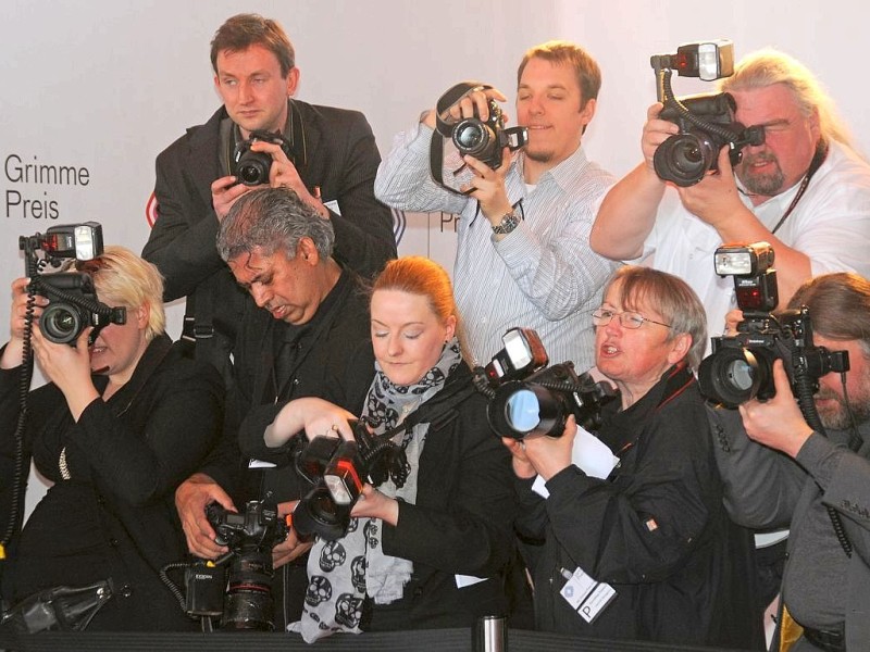 Verleihung vom 48. Grimmepreis am Freitag, 23.03.2012.Hier der Empfang im Rathaus der Stadt Marl am Creiler Platz. Empfang dur die Fotografen.Foto: Lutz von Staegmann / WAZ FotoPool