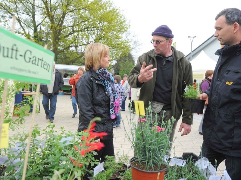 Am Sonntag 29.04.2012 gab es den Blumen- und Bauernmarkt auf dem Rathausparkplatz in Alpen.Foto: Markus Joosten / WAZ FotoPool