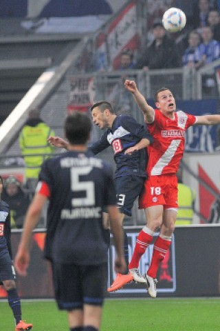 Fortuna Düsseldorf jubelt über den Aufstieg im Relegationsspiel gegen Hertha BSC.