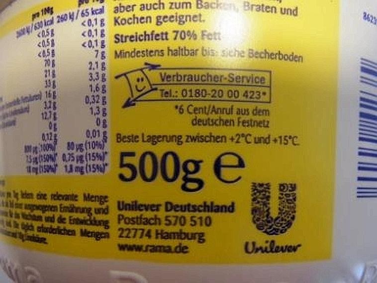 Beide kosten nach Angaben der Verbraucherzentrale 1,19 Euro - wobei im Original 500 Gramm ...